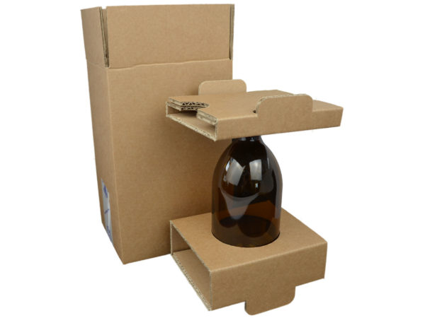 Bild einer Verpackung inklusive Inlay für eine Flasche